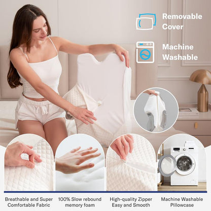 Kairo Contour Memory Foam Pillow Ergonomic Support for Side, Back & Stomach Sleepers